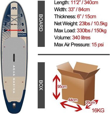 Надувна SUP-дошка Aqua Marina Magma 340 см для веслування