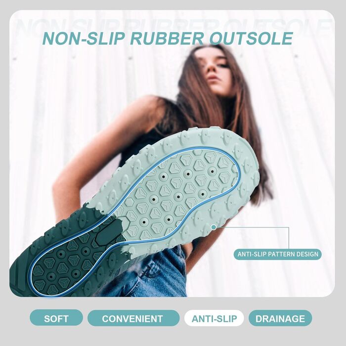 Взуття для плавання Mabove: чоловічі та жіночі, швидко сохнуть, для серфінгу, плавання, аквашузи, басейн, 38 EU, Gradient Green V011