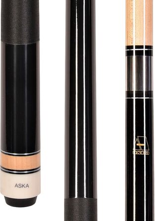 Більярдний кий ASKA L2, 147.3 см, канадський клен, твердий наконечник 13 мм, 2-секційний (21 унція, чорний)