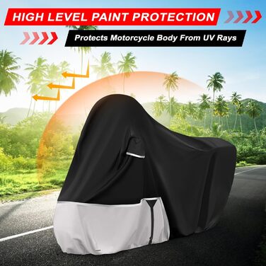 Водонепроникний чохол для мотоцикла Piaggio Vespa GTV GTS GT60/125/200/250/300 (з багажником) та MP3, 420D Oxford, водонепроникний