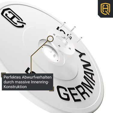 Комплект змагальних бамперних дисків HQ Germany 50 мм, 5–25 кг, сертифіковані IWF, REACH, для штанги