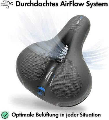 Зручний велосипедний сідло Cloud Comfort Pro 2.0: Memory Foam, ергономічний, амортизуючий, дихаючий для чоловіків, жінок, дітей