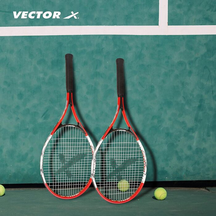 Ракетка для тенісу Vector X VXT-520 графітова, 27 дюймів, червоно-біла - легка, з амортизацією