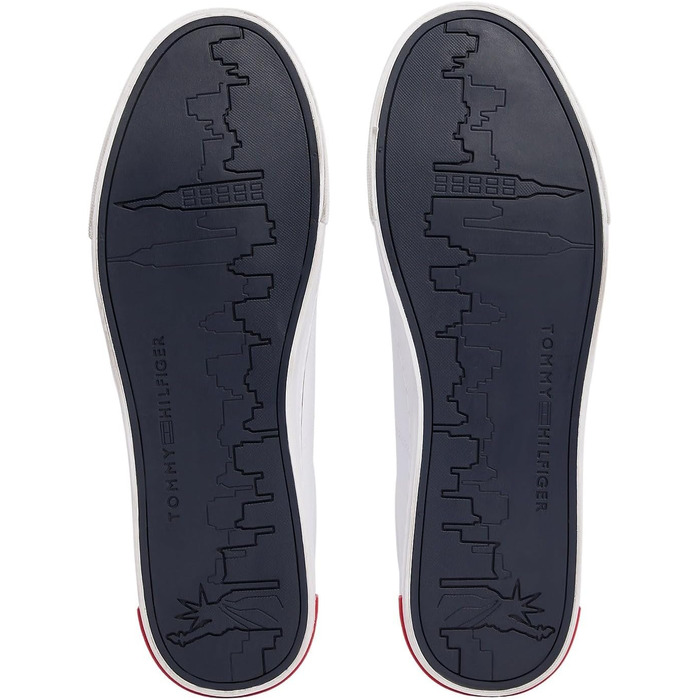 Чоловічі кеди Tommy Hilfiger Vulcanized Sneaker Essential білі, шкіряні деталі, розмір 42 EU