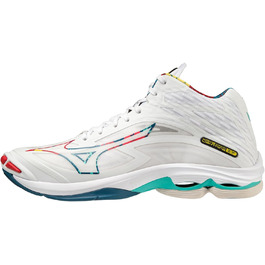 Волейбольне взуття Mizuno Wave Lightning Z7 Mid - унісекс, біло-блакитне, 50 EU