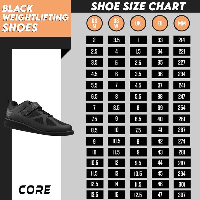 Взуття для важкої атлетики, пауерліфтингу та бодібілдингу, кросівки для присідань 38 EU чорного кольору