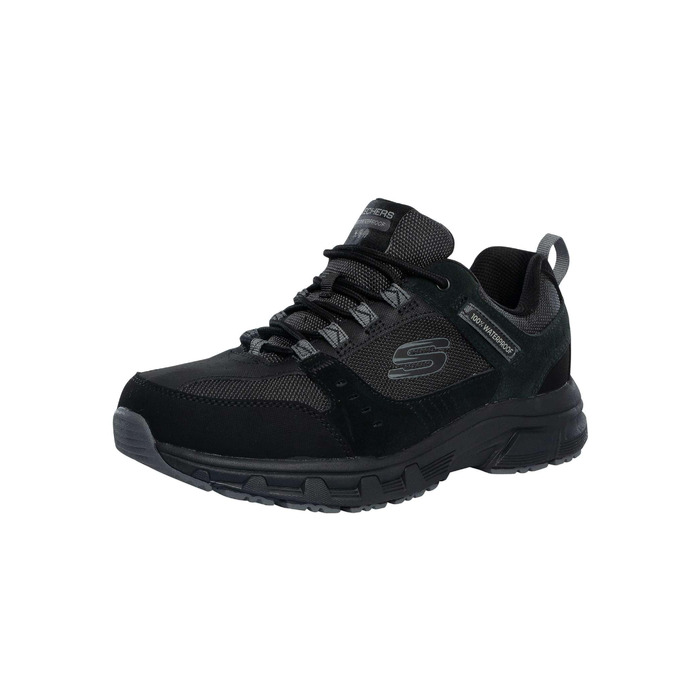 Чоловічі кросівки Skechers Vigor 2.0 для тренувань, шкіряні, з устілкою Memory Foam, чорні (Black Suede Synthetic Blue Trim), розмір 40 EU
