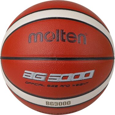 Баскетбольний м’яч Molten BG3000 FIBA, штучна шкіра, для залу та вулиці, помаранчевий з графіті