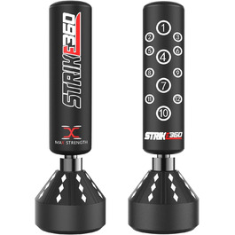 Вільностоячий боксерський мішок Target Heavy Duty для спарингу, MMA, фітнесу, боксу та кікбоксингу, тренувальний мішок зі стійкою на присосці (1,8 м / 1,5 м / 1,2 м)