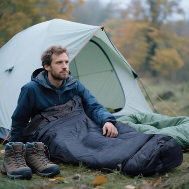 Спальний мішок Redcamp для дітей 175x65 см, мумієвидний, 3-сезонний, для кемпінгу та відпочинку на природі (рожевий/темно-синій)