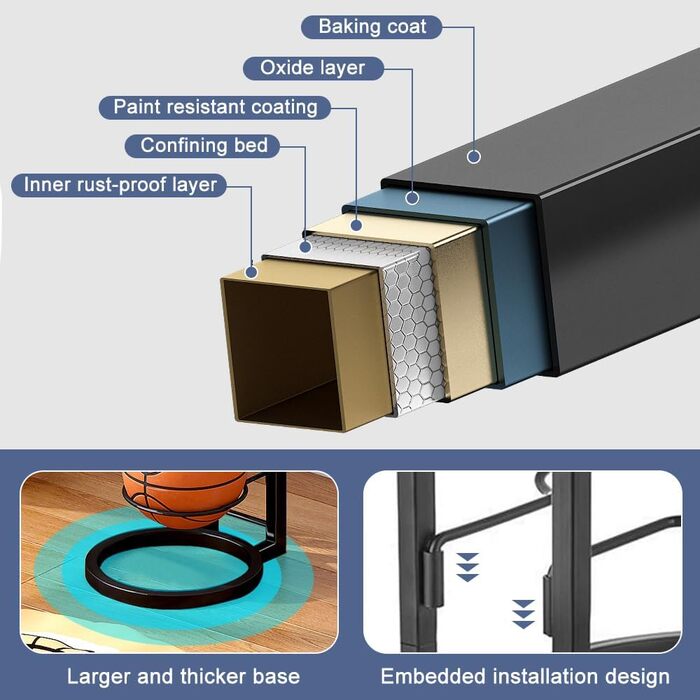 Стійка для зберігання м'ячів для футболу (5 шт.) - білий колір, багатоярусна, для демонстрації
