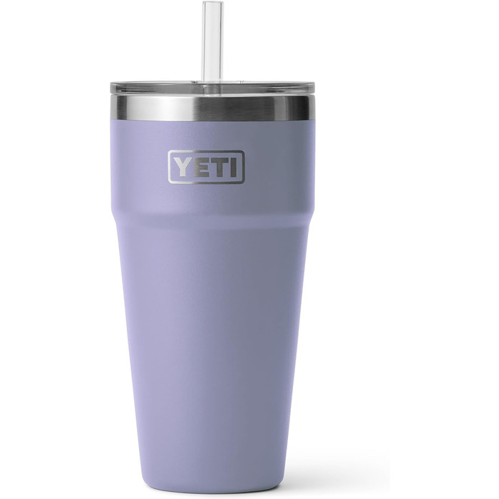 Термокружка YETI Rambler з соломкою, нержавіюча сталь, вакуумна ізоляція, 769 мл, Космічний фіолетовий