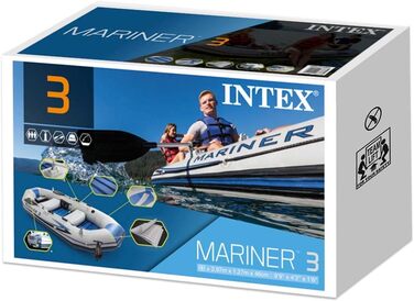 Надувний човен Intex Mariner 3 для трьох осіб з веслами та насосом