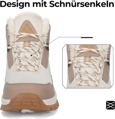 Зимові черевики Mishansha для жінок, утеплені, антиковзаючі, для ходьби, розмір 36-42 (EU 42, Бежевий)