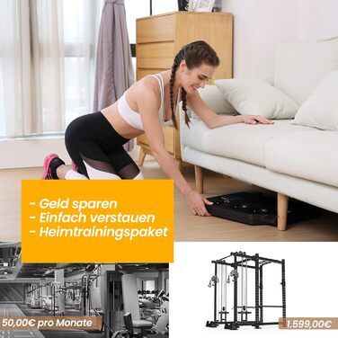 DH FitLife комплект для домашнього тренування: складані фітнес-тренажери, еспандери, обладнання для силових вправ, портативний домашній спортзал