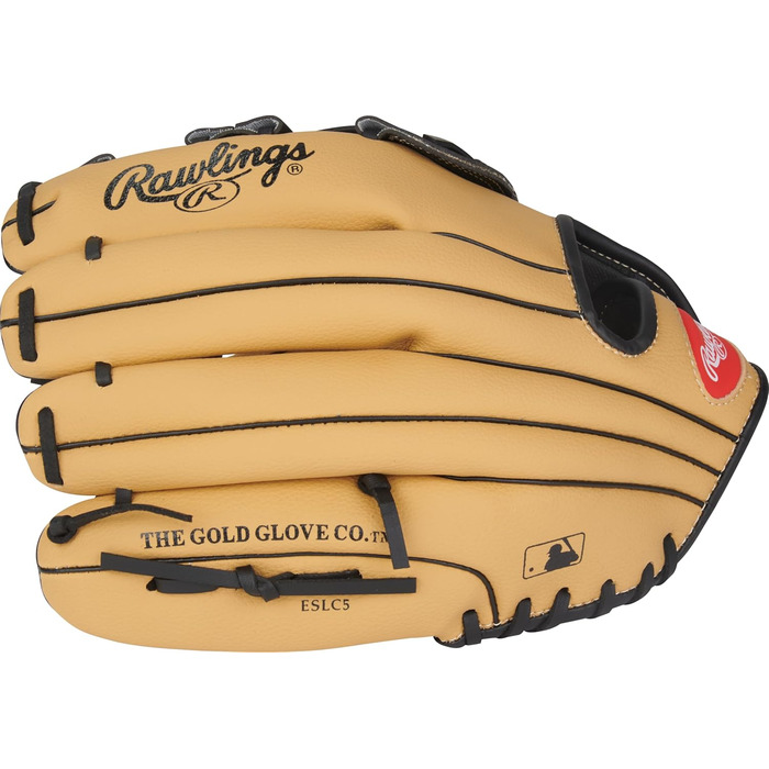Рукавичка бейсбольна Rawlings Spieler Serie T-Ball / Юніорська (22.9-29.2 см) для правої руки, колір: верблюжий / чорний