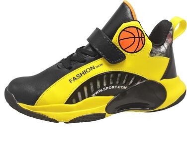 Дитячі кросівки для хлопчиків, спортивні, на липучці, розмір 30-40, 32 EU, чорно-жовті