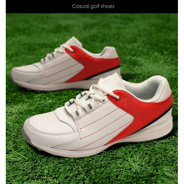 Водонепроникні гольф-туфлі з шипами для жінок та чоловіків (40 EU, Червоний)