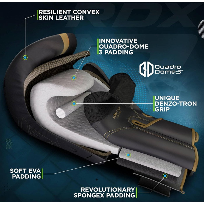 Боксерські рукавички для дітей RDX Maya Hide, 8oz (Золотий) - Муай Тай, Кікбоксинг, MMA, бокс