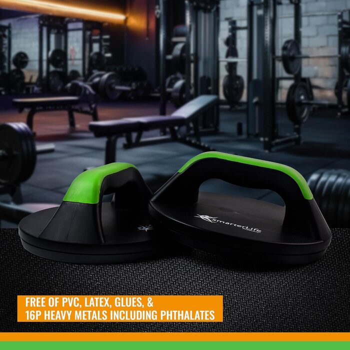 Підставки для віджимань обертаються, з неслизькою ручкою – великі ручки для максимального комфорту, 66306 – плавне обертання усуває напругу в зап'ястях – ідеально підходять для чоловіків та жінок, фітнес-тренування, P90x, Crossfit