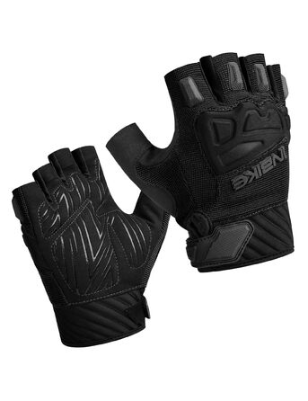 Рукавички велосипедні Inbike Halbfinger Flexibel MH010 XL чорні для велоспорту, мотокросу, фітнесу, скелелазіння з TPR накладками та SCR захистом