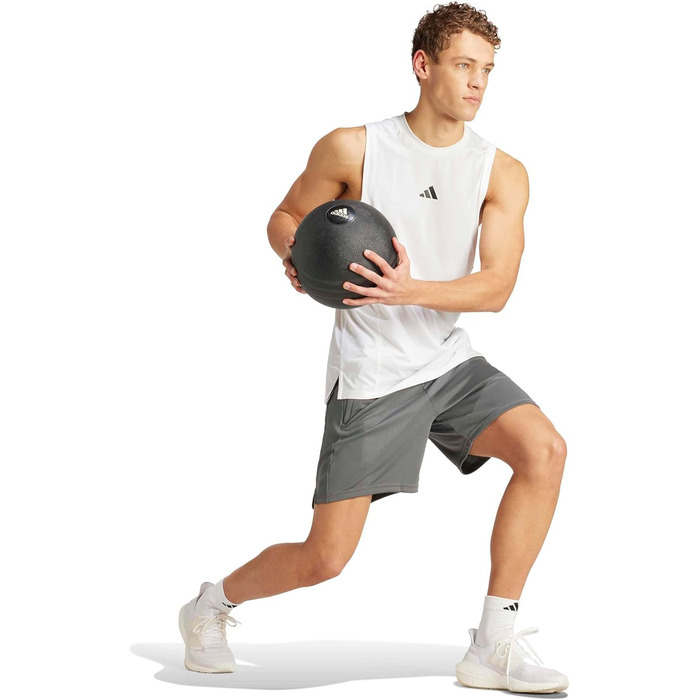Чоловічі шорти для тренувань Adidas Train Essentials All Set (Сірі/Білі) — Спортивні бордшорти для фітнесу та залу