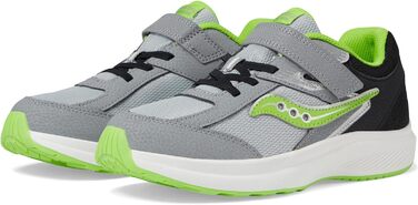 Дитячі кросівки Saucony Cohesion KDZ A/C (Маленькі та Великі розміри) 27 EU, Чорний, Сірий, Зелений