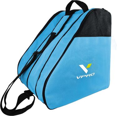 Сумка для ковзанів VPRO: для фігурного катання, роликів, інлайнів. З ремінцем та блискавкою (Блакитна)