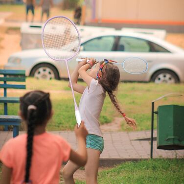 Набір для бадмінтона OGEENIER: 4 ракетки, 6 воланчиків, сумка, 3 1/4 дюйми