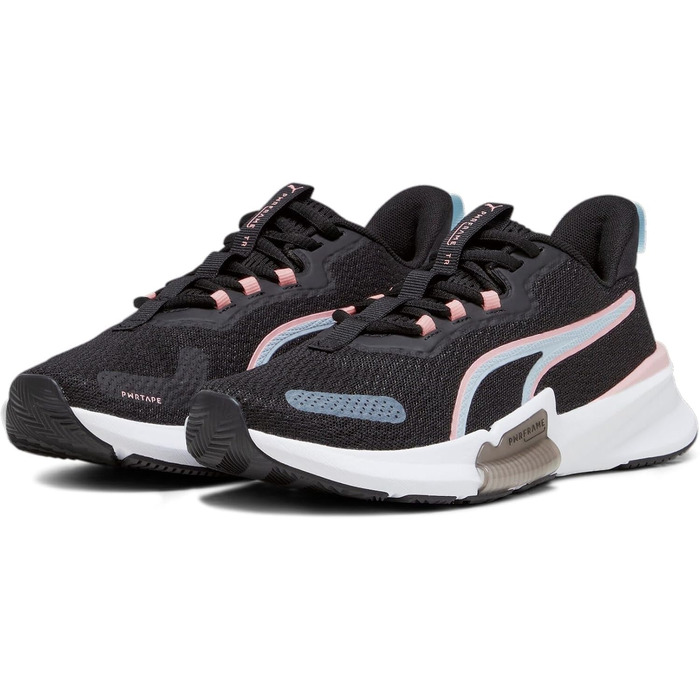 Жіночі футбольні бутси PUMA PWRFRAME TR 2 WN's (41 EU, чорний, корал, блакитний, білий)