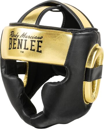 Захисний шолом BENLEE BLANCE з екошкіри, чорний/золотий, L-XL