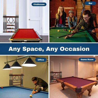 Підвіска для більярдної кулі Flintar Wand-Queue-Halter, з масивного твердого дерева, магонієве покриття, для настінної установки