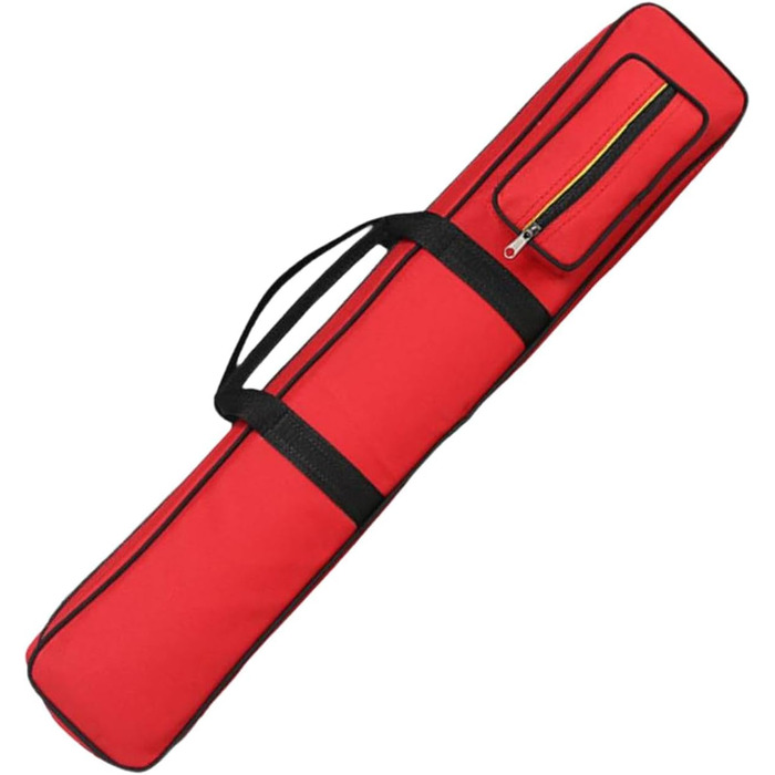 Чохол для кия Billard з ручкою, 8 відділень, червоний. Захисний чохол для кия з гелевою ручкою, стійкий до ударів, для зберігання билярду