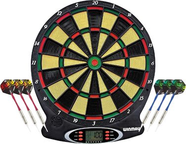 Електронна дартс-дошка WINMAU Ton Machine з м'якими наконечниками та дротиками