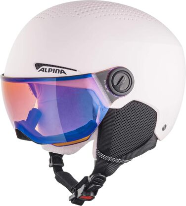 Дитячий лижний шолом Alpina Zupo Visor Q-Lite з візором, рожевий, 54-58 см, легкий, контрастне скло