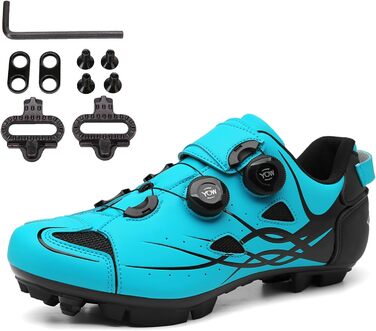 Велосипедні шкарпетки для чоловіків та жінок: велотуфлі для шосе та MTB, сумісні з SPD, 2 шари, з клітами. Велосипедні шкарпетки, велотуфлі (37 EU, C)