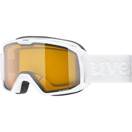 Лижна маска Uvex Unisex Element LGL, біла, лінзи lasergold lite-clear, універсальний розмір