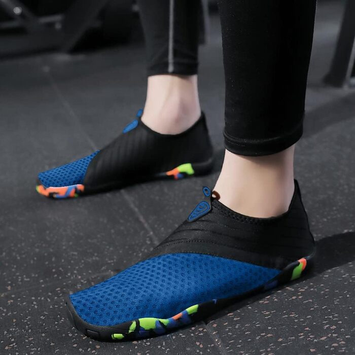 Чоловічі та жіночі аквашузи для плавання та відпочинку на воді, швидко сохнуть, дихаючі, не слизькі, зелені (45 EU, 428 Blue)