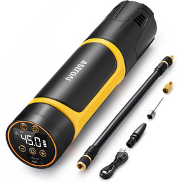 AstroAI Електрична насосна станція 150PSI, портативний компресор з акумулятором та LED для авто, велосипеда, мотоцикла, самоката, м'яча, Powerbank