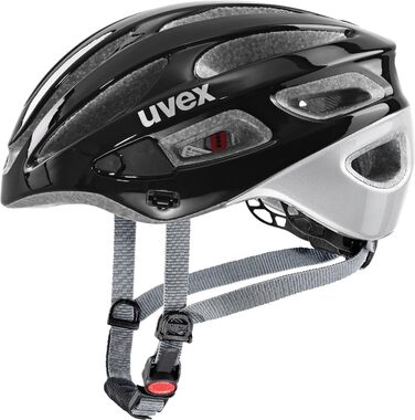 Велошолом UVEX True чорний/срібний 52-55 см
