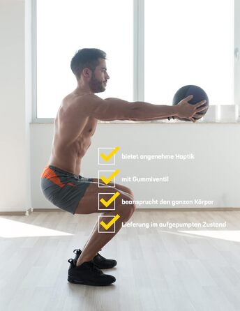 Медичний м'яч SPORTINATOR сірий/чорний, 9 кг, для силових і функціональних тренувань, з маркуванням ваги