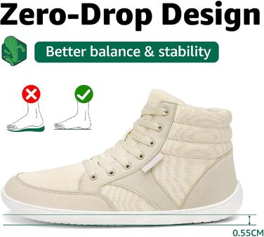 Чоботи для пішоходів Saguaro Unisex з широкою передньою частиною та плоскою підошвою, розмір 36-48 (Бежевий, 46 EU)