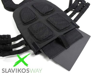 Жилет-обтяжувач Slavikosway 9,1 кг з пластинами для тренувань, калістеніки + фасціальна ролика