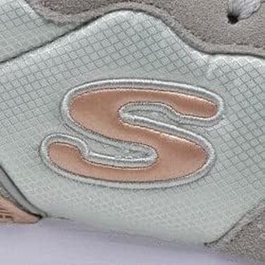 Кросівки Skechers OG 85-Goldn Gurl жіночі, світло-сірі (замша, нейлон, сітка) з рожево-золотистим декором, розмір 38 EU