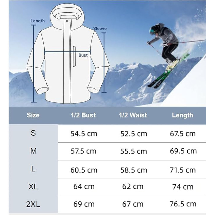 Зимова куртка KEFITEVD для жінок, тепла з підкладкою фліс, перехідна куртка, товста сноубордична куртка з капюшоном та кишенями на блискавці, вітронепроникна, світло-блакитна