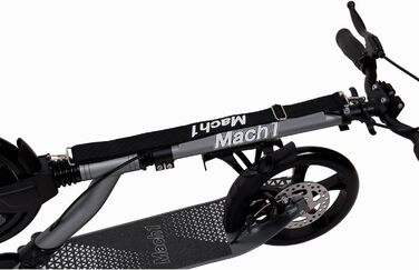Самокат Mach1 ALU City Roller складаний, колеса 145-250 мм, для дорослих і дітей, алюмінієвий, великі колеса XXL