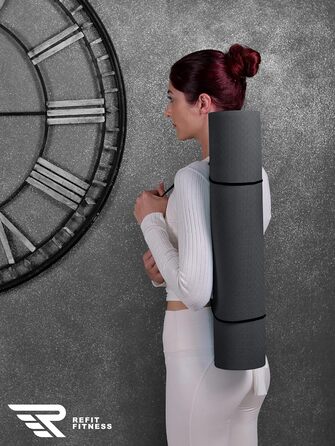 Килимок для йоги GeckoGrip Sensi-Plus TPE 190x60x0.6 см (сірий, нічний блакитний) - Sport & Fitness Mat