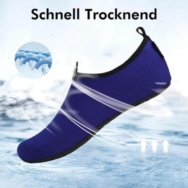 Шкарпетки для плавання SAGUARO: унісекс, швидко сохнуть, розмір 36-47 (38/39 EU), колір індиго