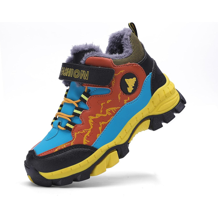 Дитячі зимові черевики Kinder Outdoor - теплі, взуття для прогулянок, трекінгу та гори, для хлопчиків та дівчаток, розмір 40 EU, помаранчеві