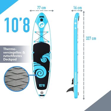 Сапборд Exprotrek 10'8 для дорослих, синьо-білий, універсальний